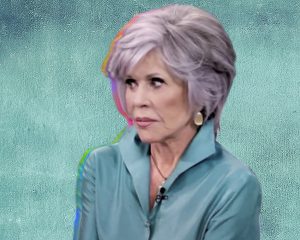 Photo edit of Jane Fonda from her 2023 appearance on "The View." Credit: Alexander J. Williams III/Popacta.